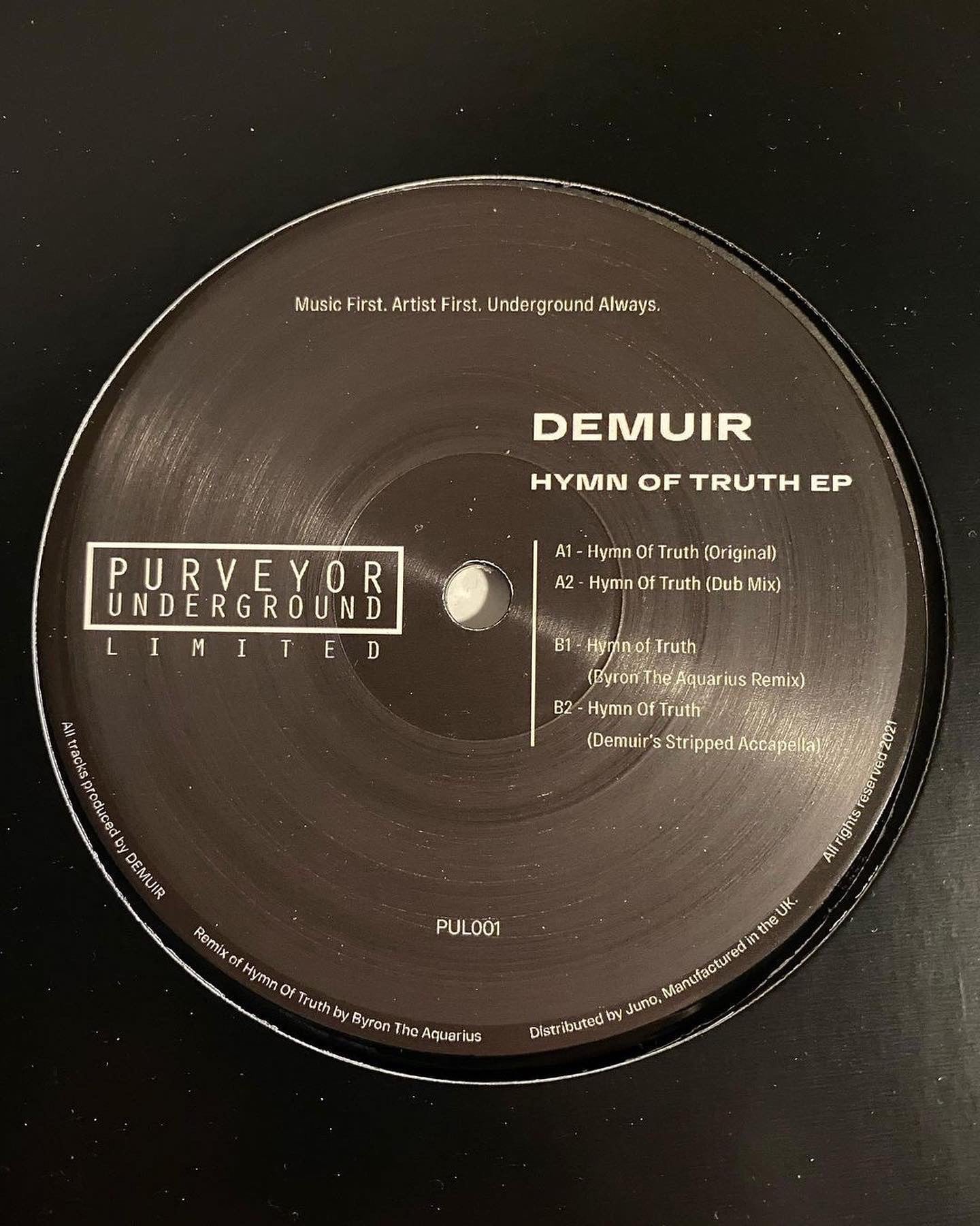Demuir - Hymn of Truth w/ Byron The Aquarius Remix 12" (Vinyl)